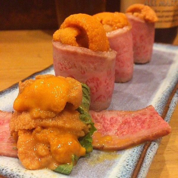 一口滿瀉海膽和牛卷 Bookmark東京5大必食